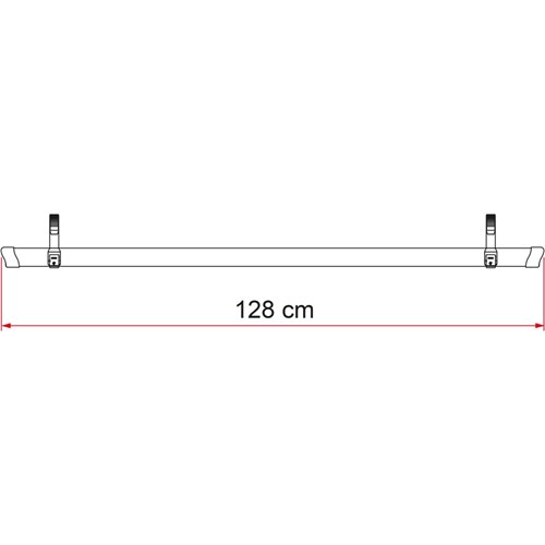 Sykkelskinne Rail Quick R&#248;d 128 cm