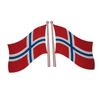 Klistermerke Norsk flagg 21,5x27 cm 