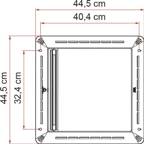 Gardin til takluke 400 x 400 mm