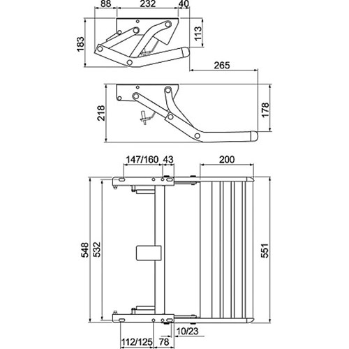 Step Manual 550 mm Stigtrinn