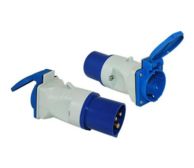 Adapter CEE 17 og Schuko Eurokontakt Adapter