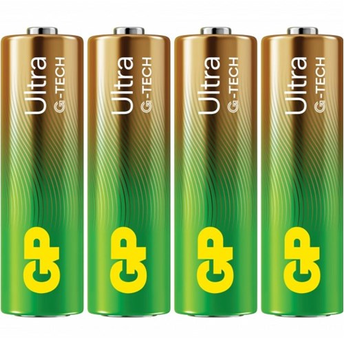 Husholdningsbatteri GP Ultra Alkaline AA 4 stk