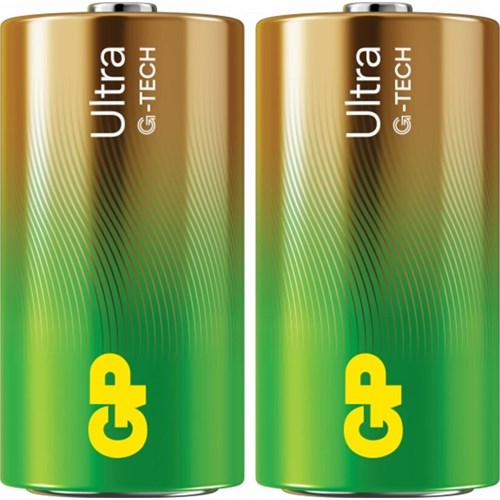 Husholdningsbatteri GP Ultra Alkaline C 2 stk