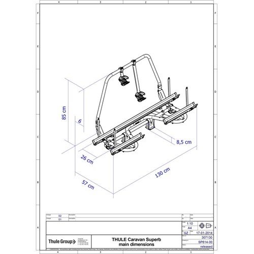 Sykkelstativ Caravan Superb Standard A-ramme