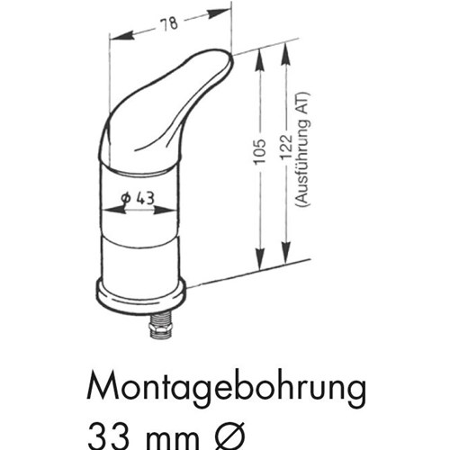 Kran blande m/dusj/bryter KAMA REICH Chrom - UNIQU