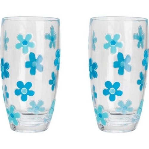 Daisy Aqua Glass H&#248;y 2 stk