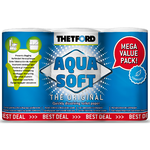 Aqua Soft Mega Value Pack toalettpapir 6 ruller