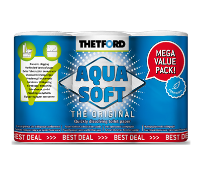 Aqua Soft Mega Value Pack toalettpapir 6 ruller