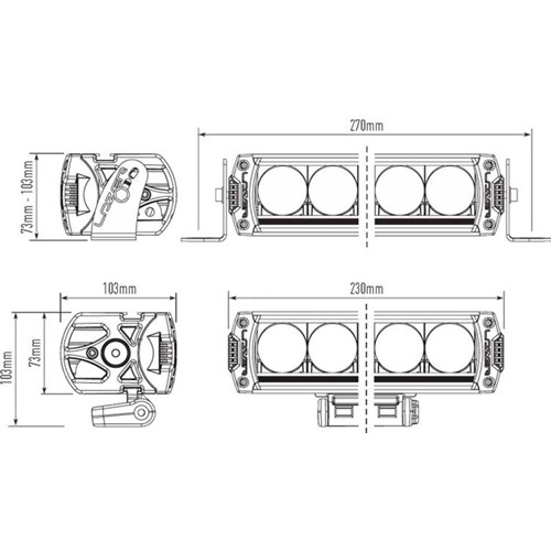 Fjernlys Lazer Triple-R 1000