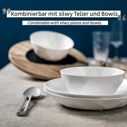 Bestikksett Cutlery set 3 deler gr&#229; Silwy