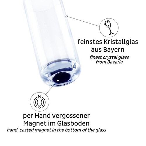 Magnetisk glass - Krystall longdrink 30 cl 2 stk