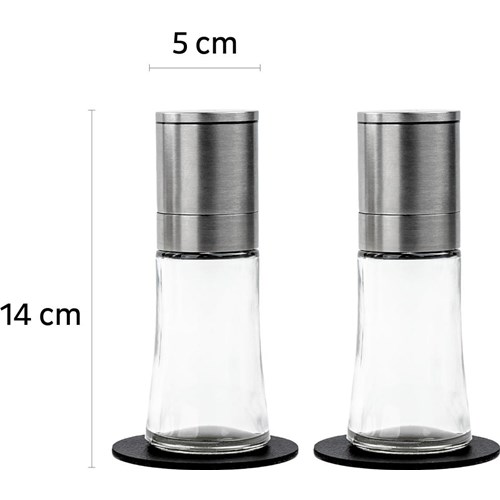 Glass magnetisk salt &amp; pepper b&#248;sse 7,5 cm Silwy