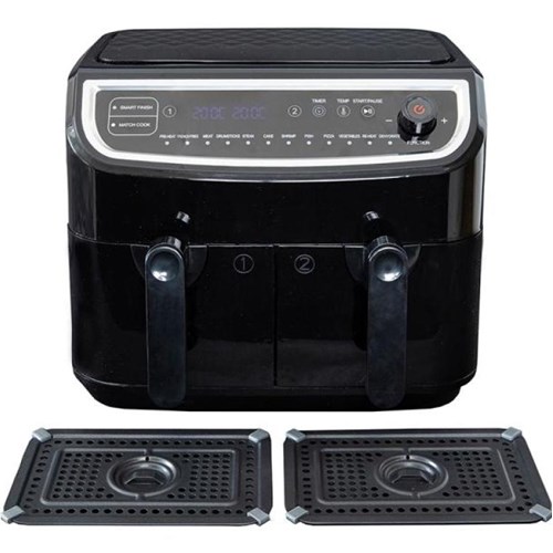 Airfryer Gastronoma 2 skuffer 9l 2400 W sort