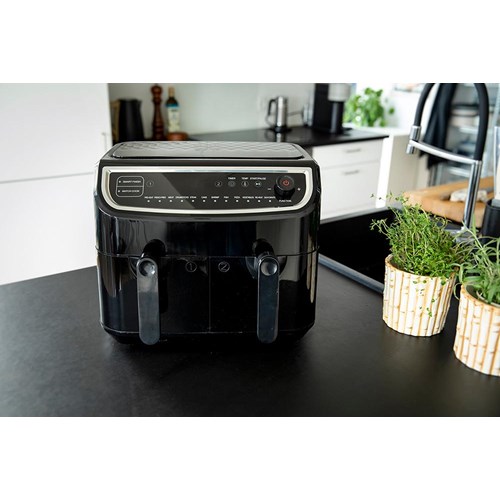 Airfryer Gastronoma 2 skuffer 9l 2400 W sort