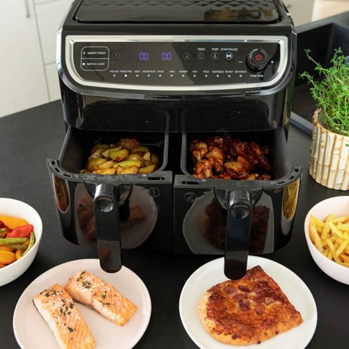 Airfryer Gastronoma 2 skuffer 9l 2400 W sort