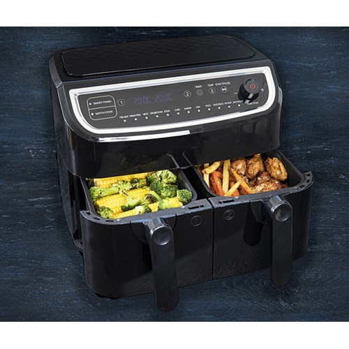 Airfryer Gastronoma 2 skuffer 9l 2400 W sort