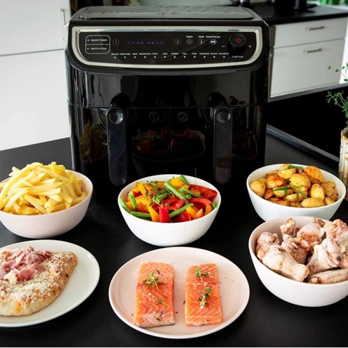 Airfryer Gastronoma 2 skuffer 9l 2400 W sort