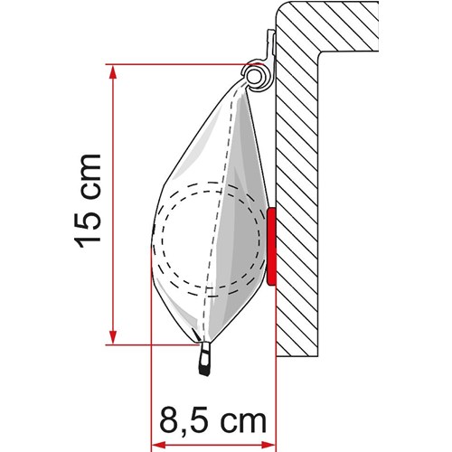 CaravanStore XL Markise 500 Royal Grey